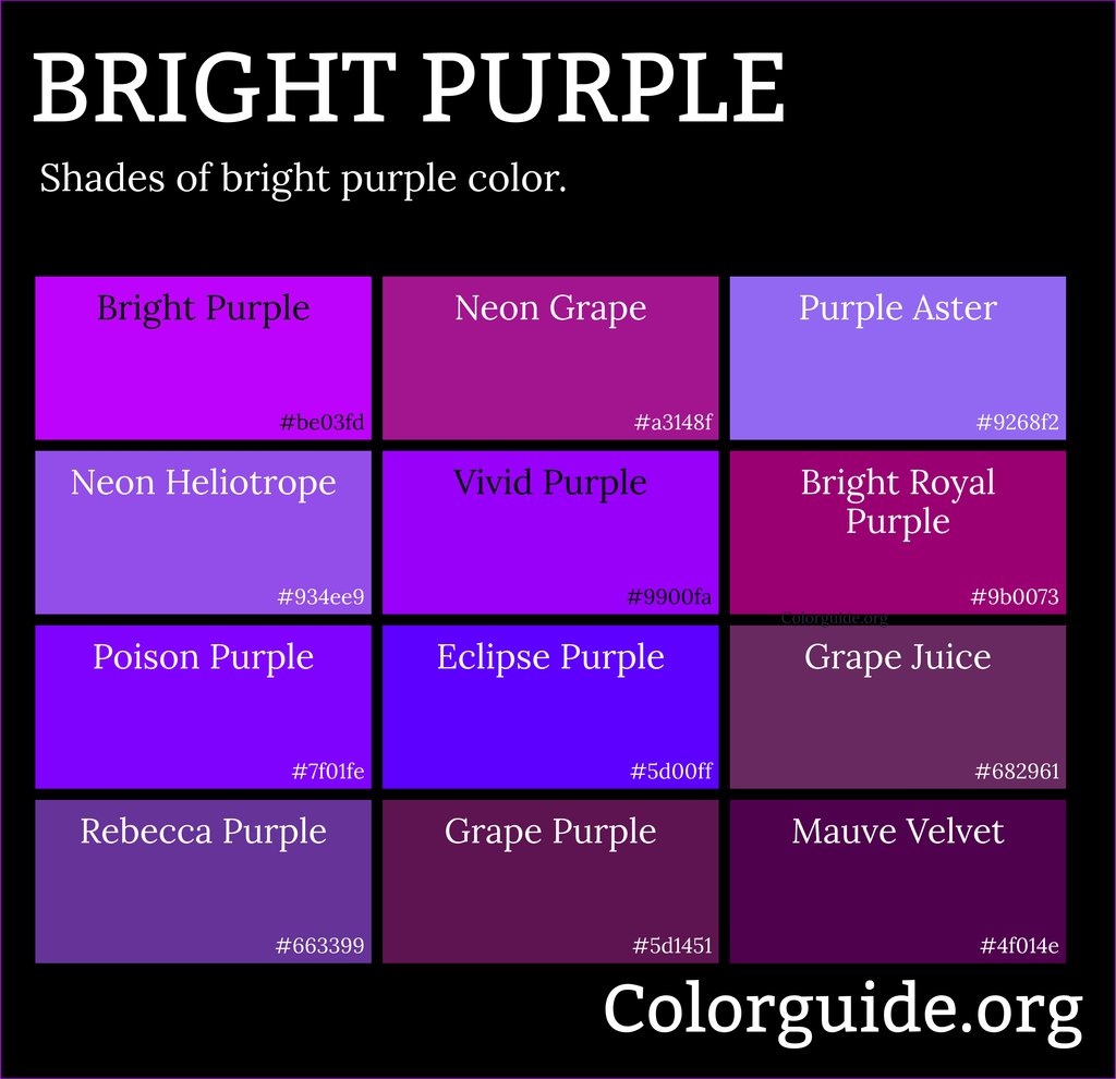 bright purple colors