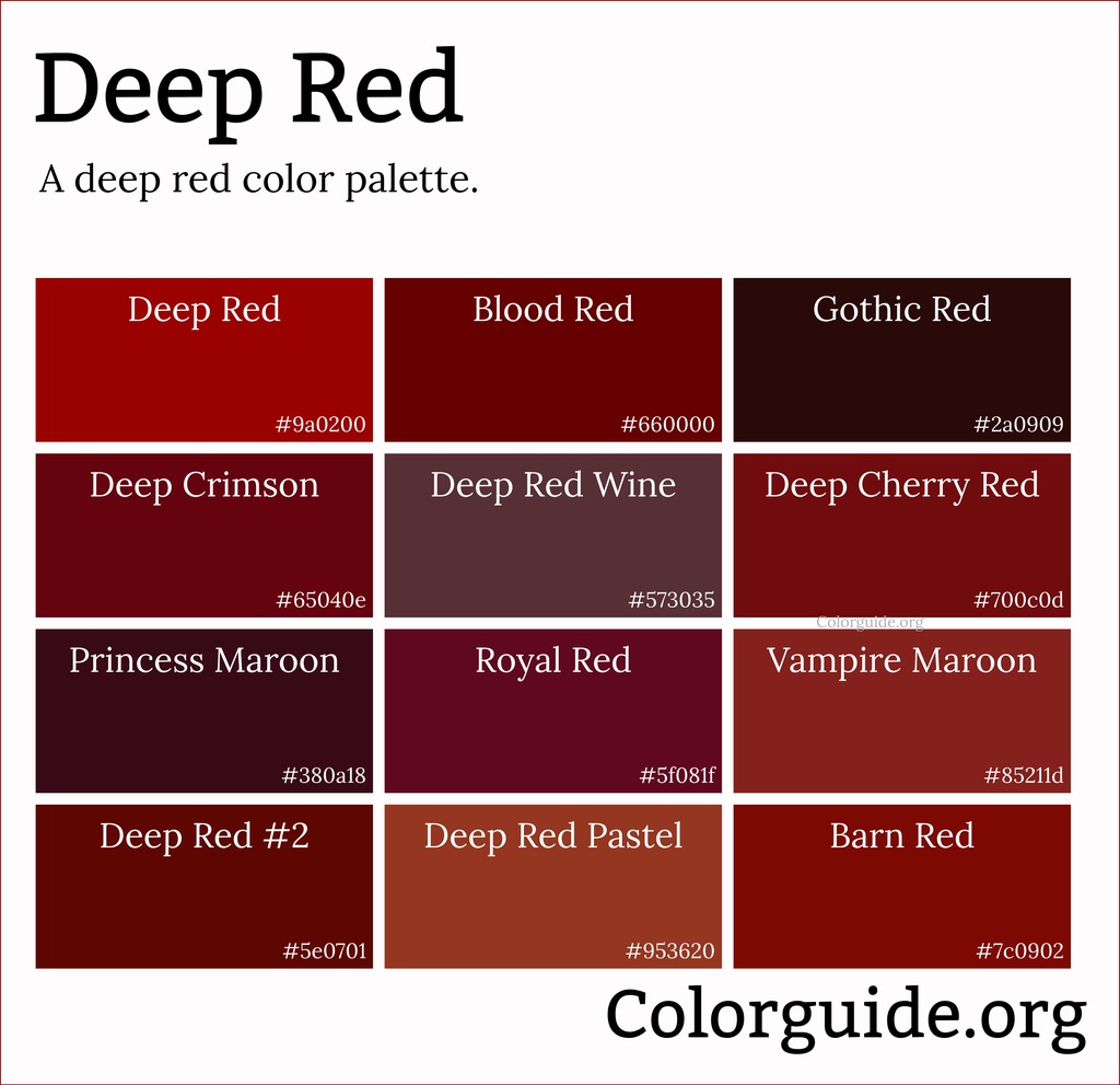 deep red colors