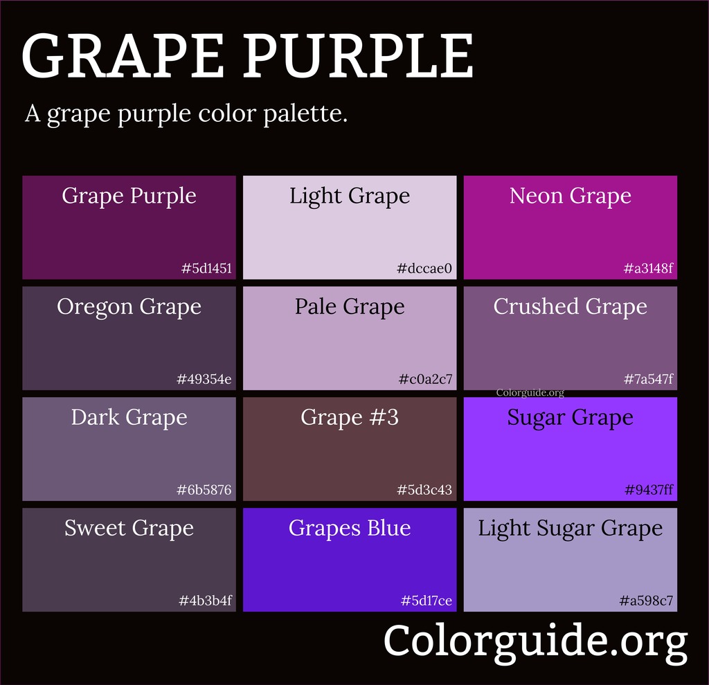 grape purple colors