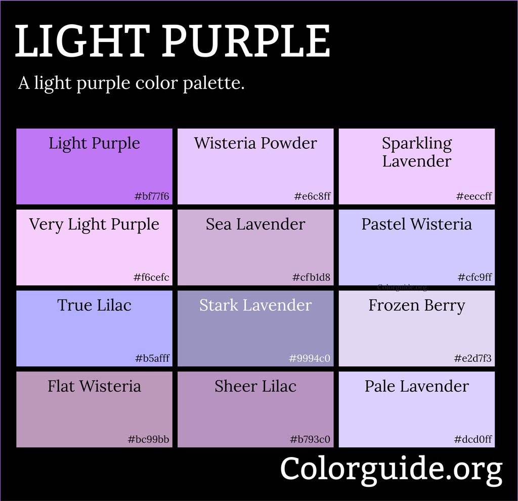 light purple colors