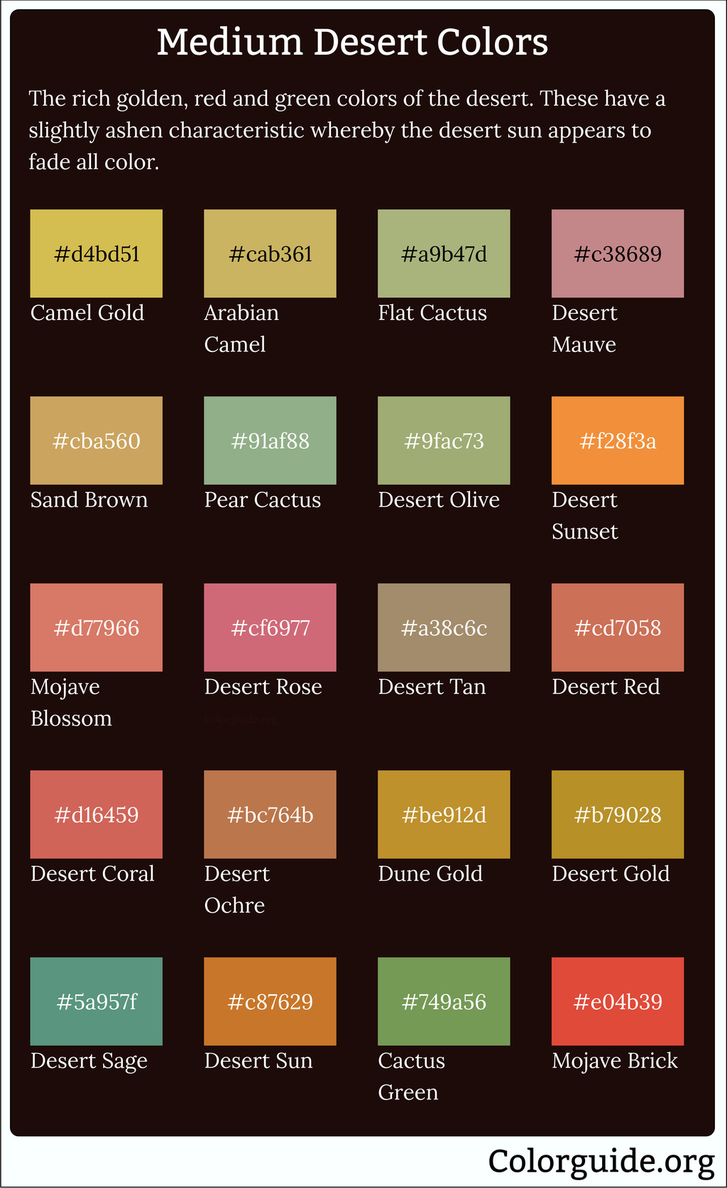 medium desert colors