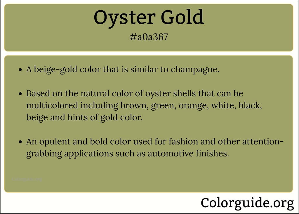 oyster gold color