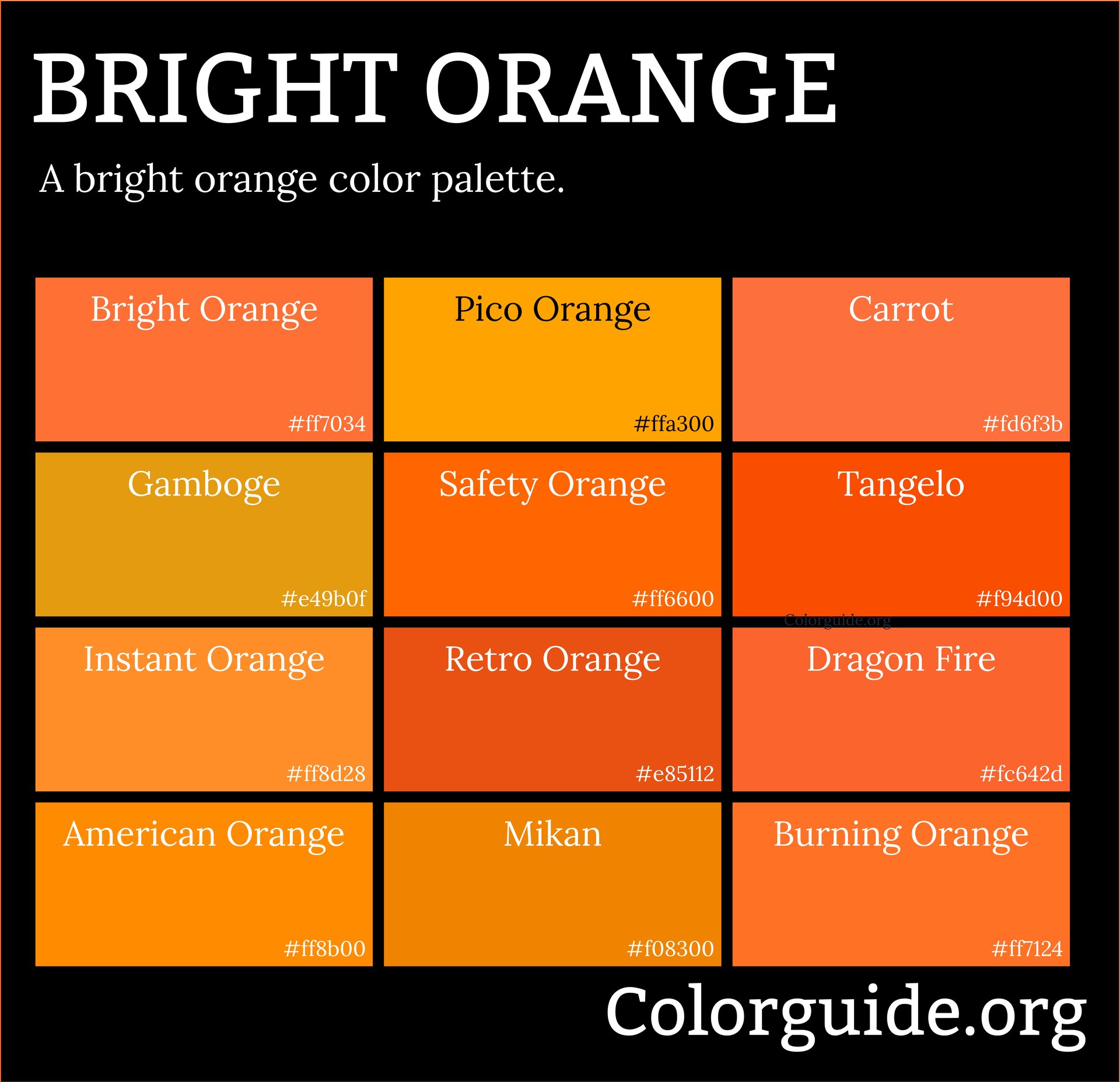 bright orange color