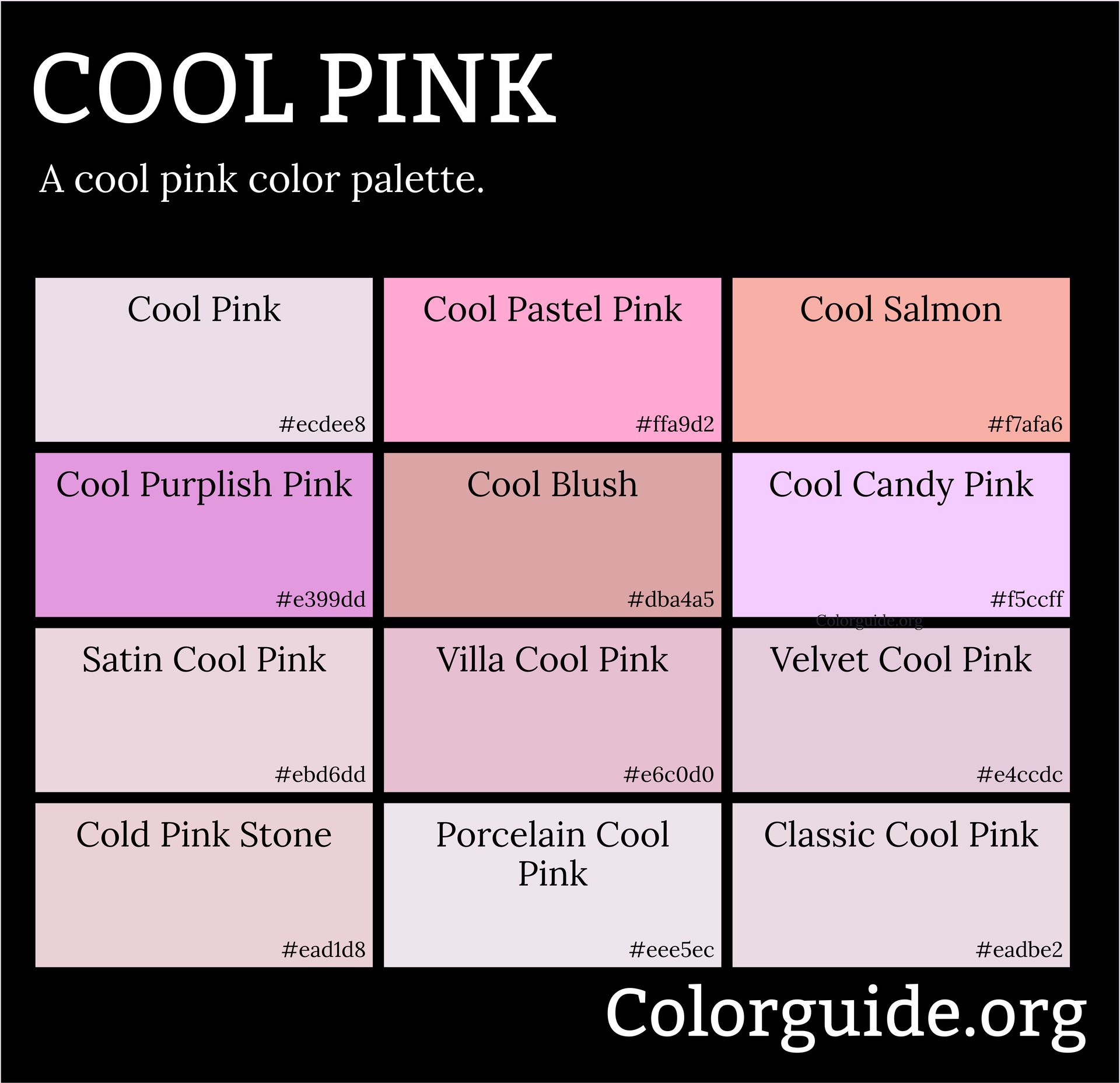 cool pink colors