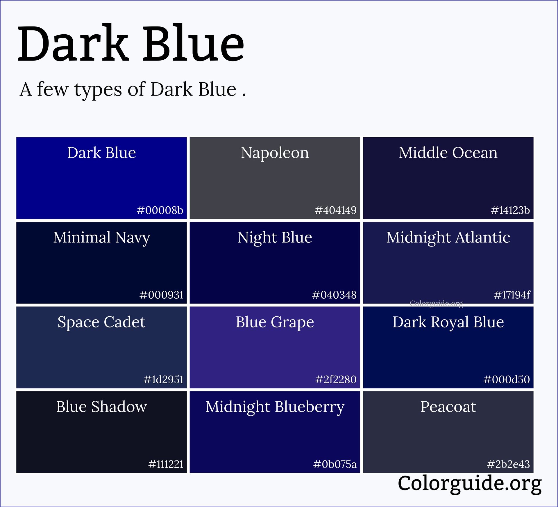 dark blue colors