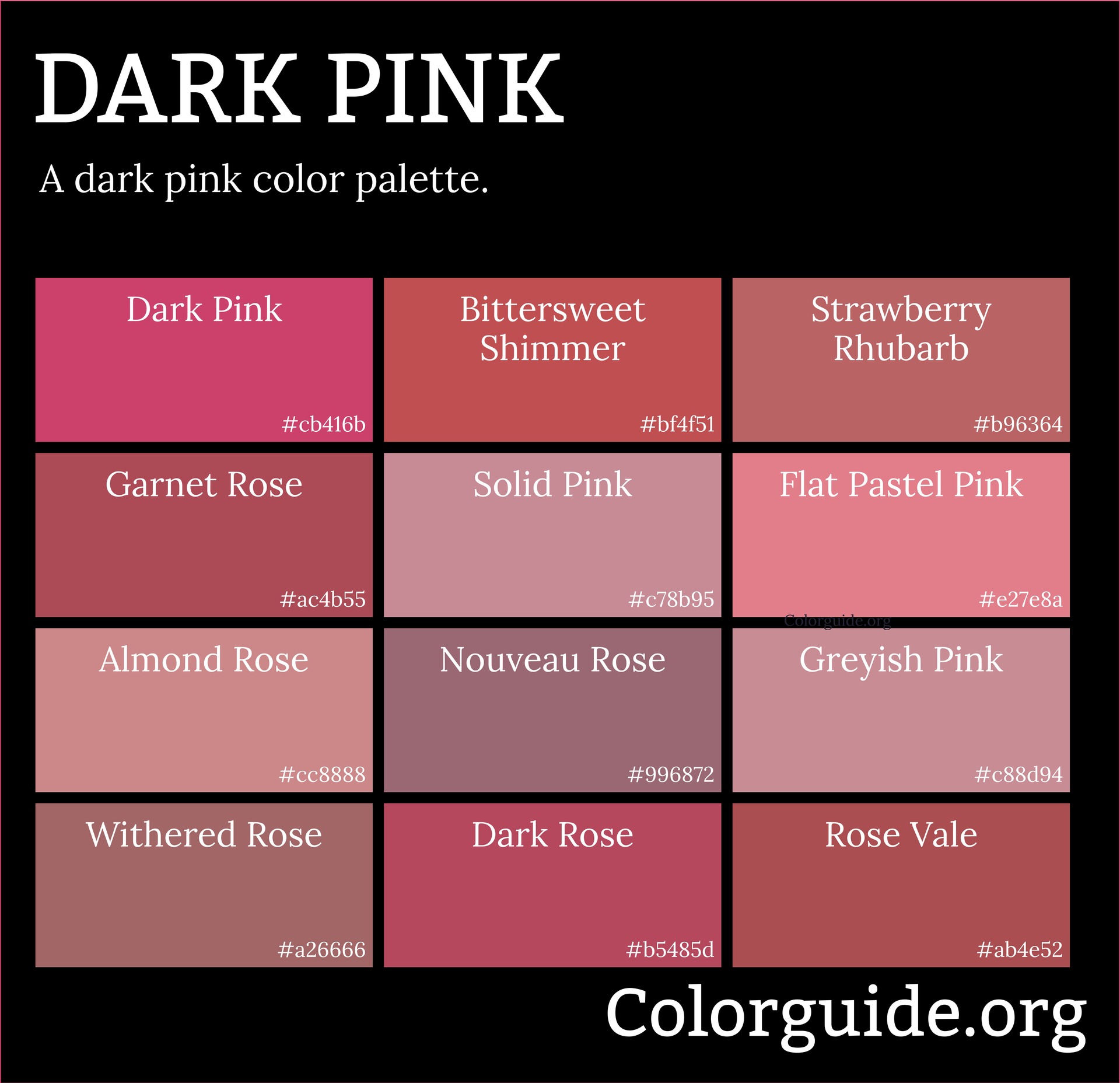 dark pink colors