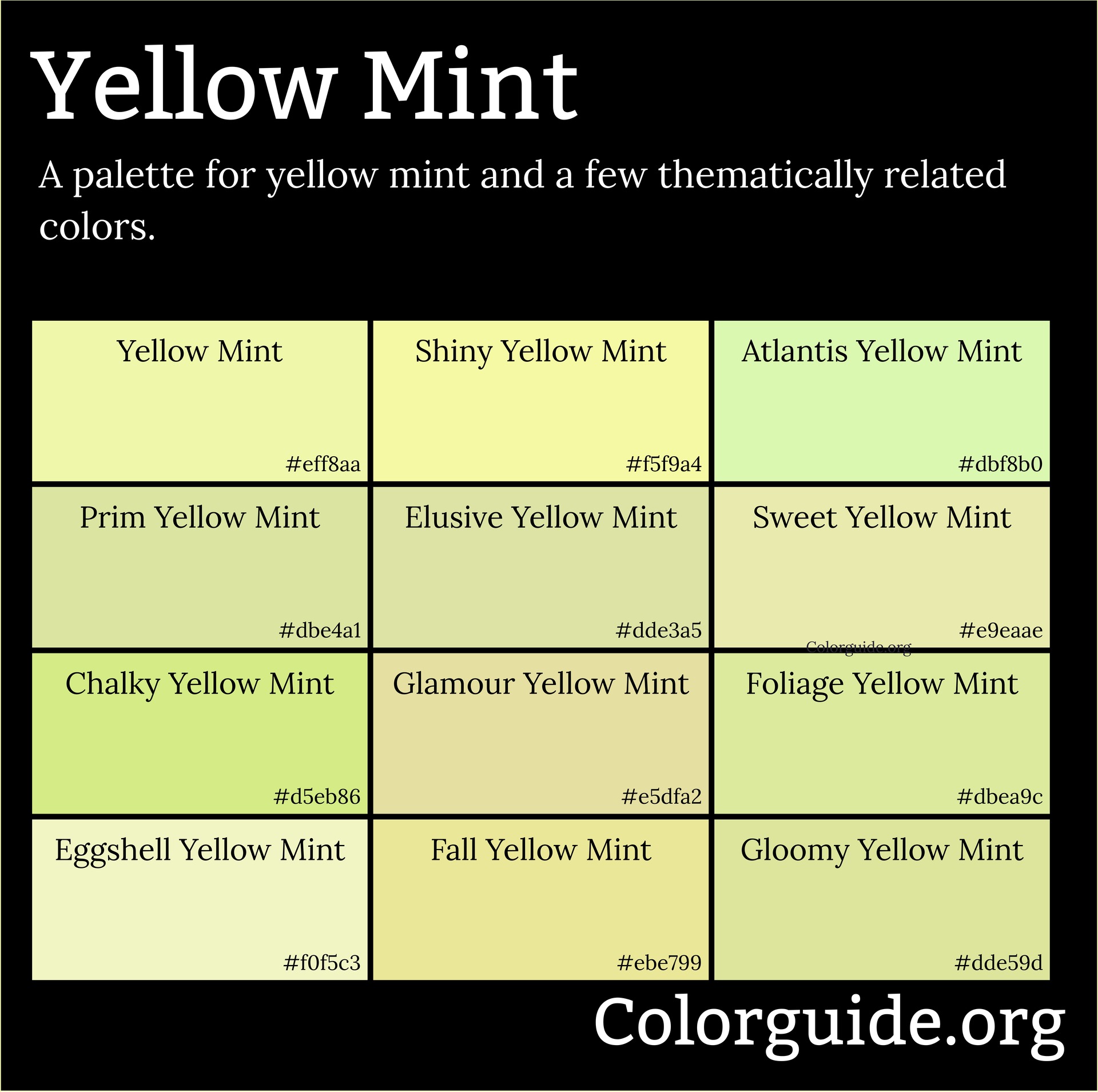 yellow mint color