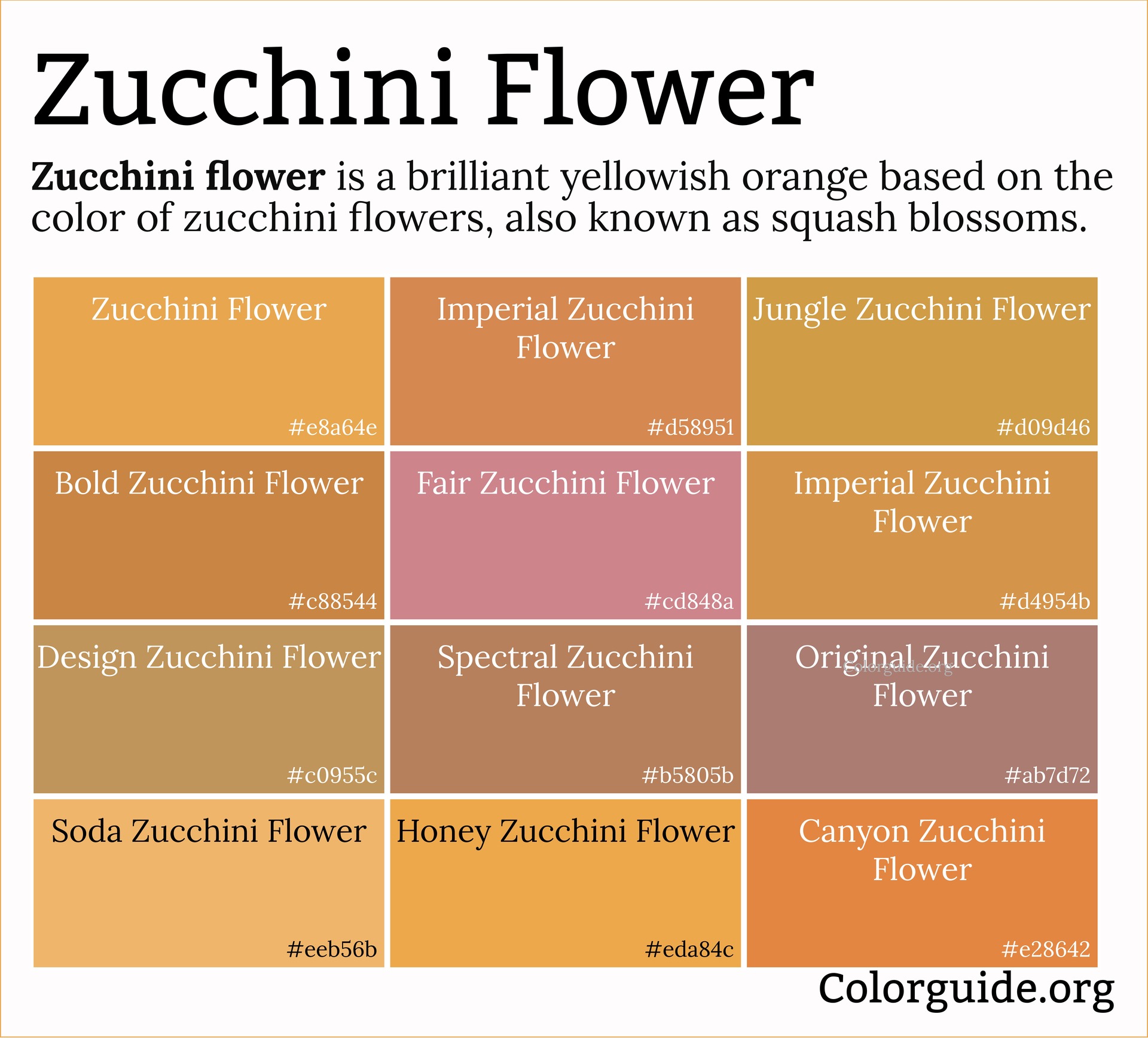 zucchini flower color