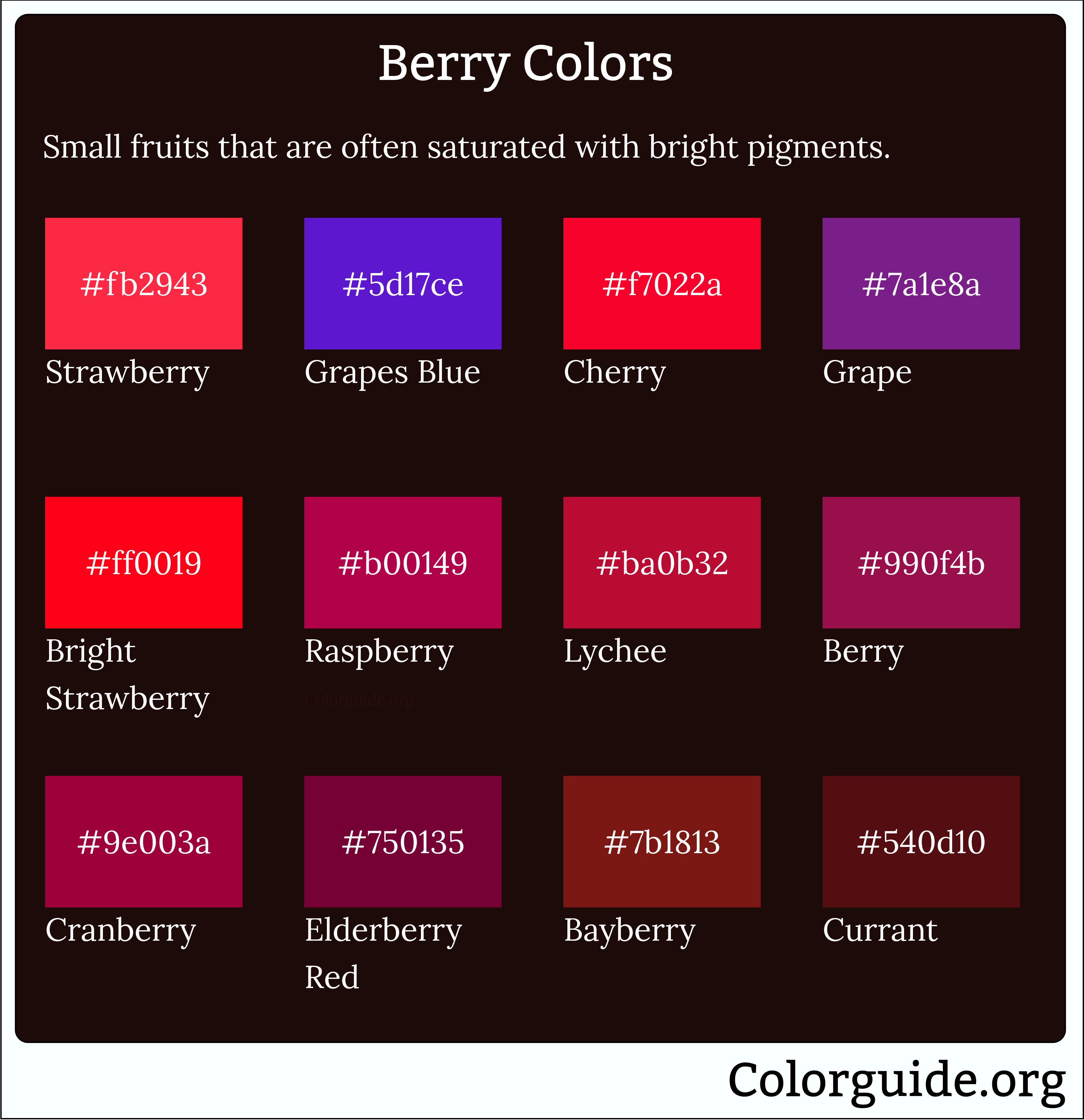 bright berry colors