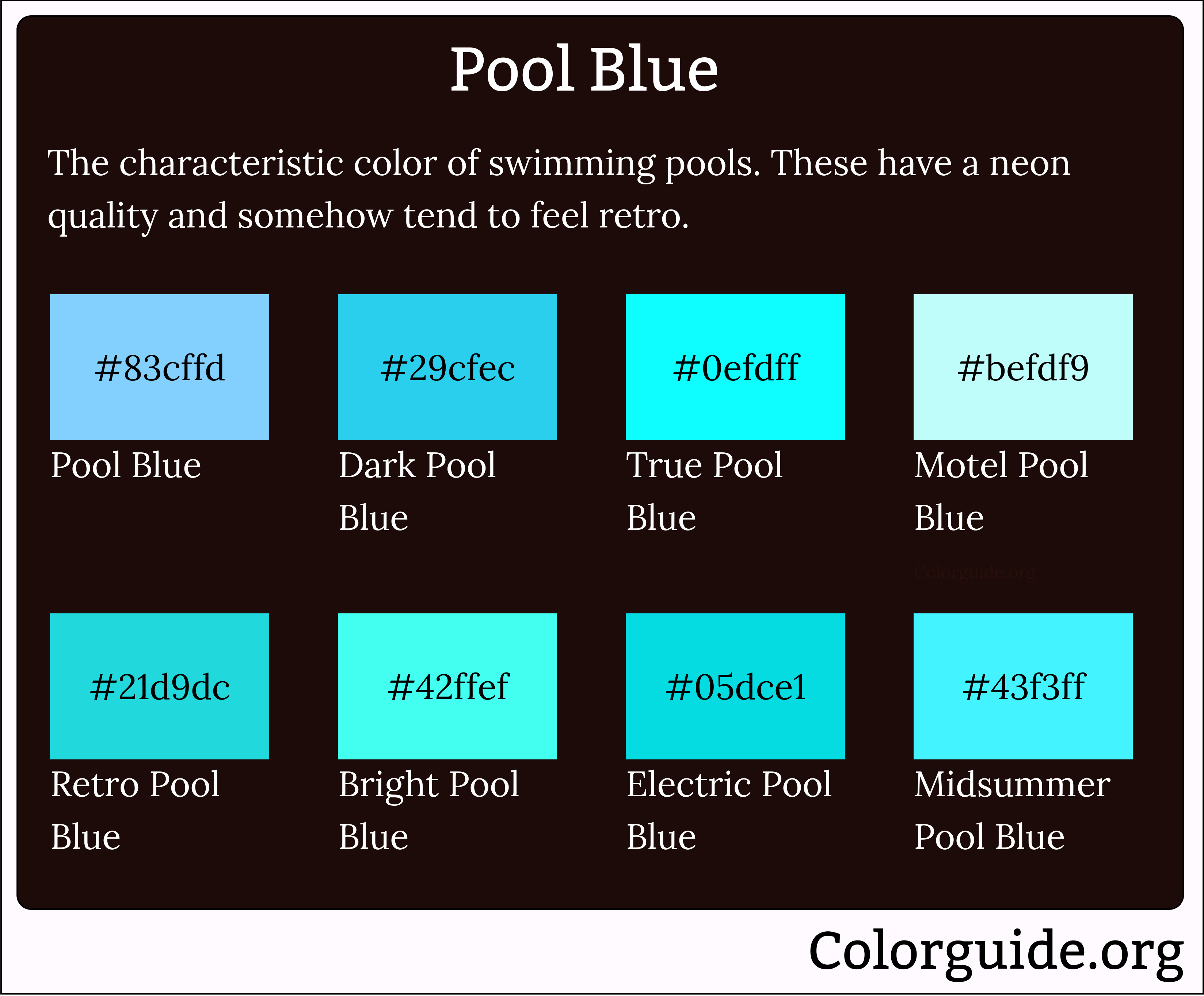 light blue pool blue