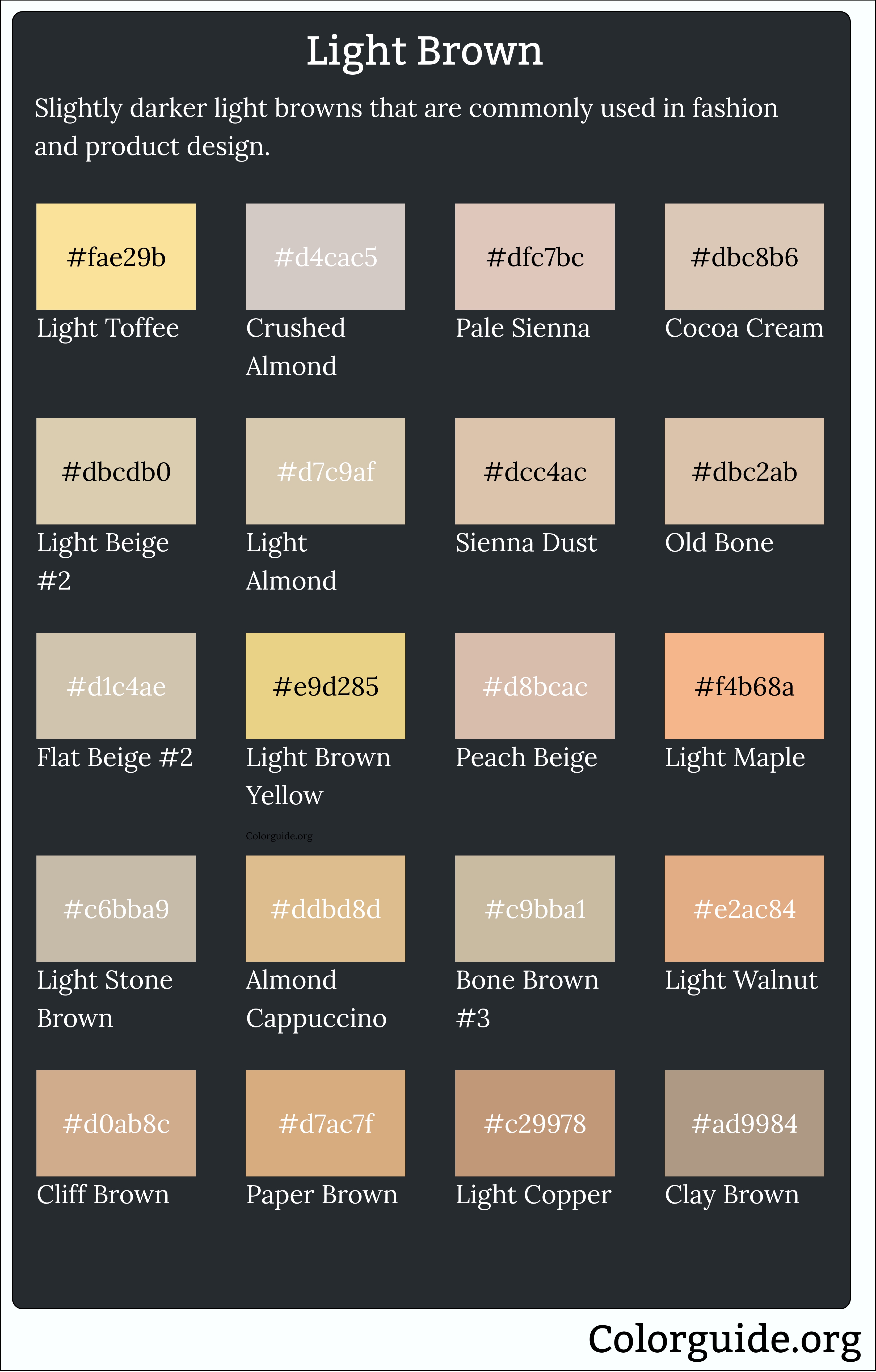 light brown palette
