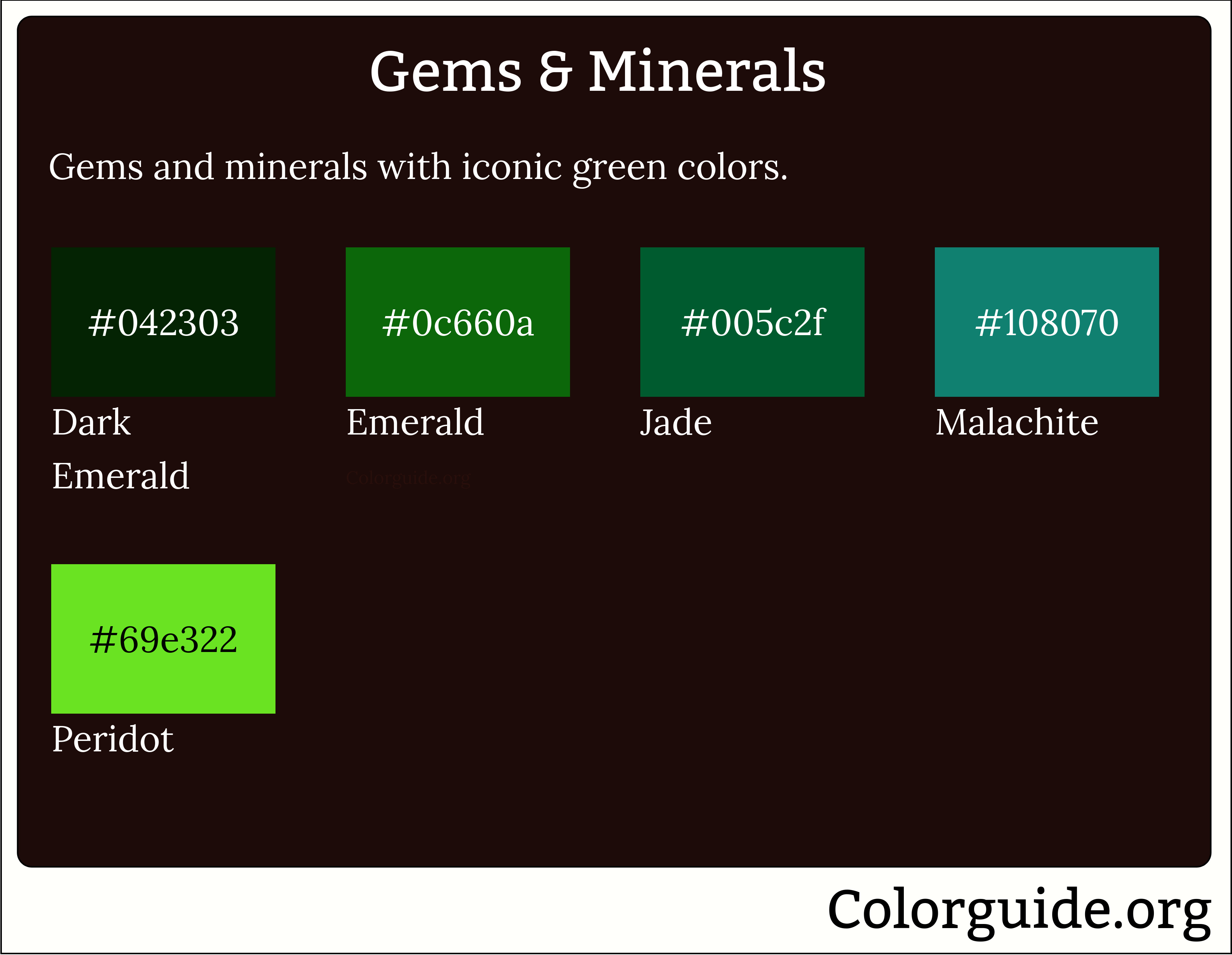 natural green colors gems and minerals